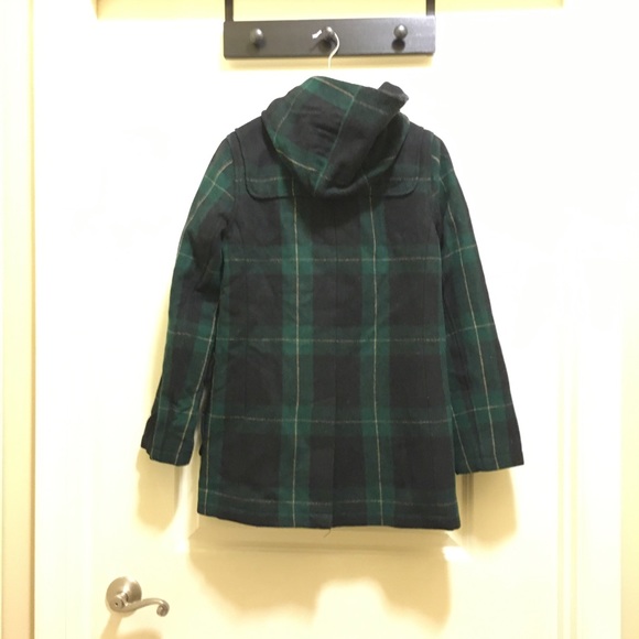 Plaid toggle Madewell coat with hood - Picture 3 of 4